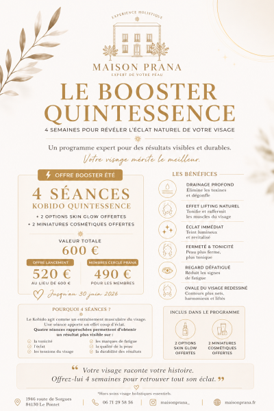 Cure booster massage facialiste kobido